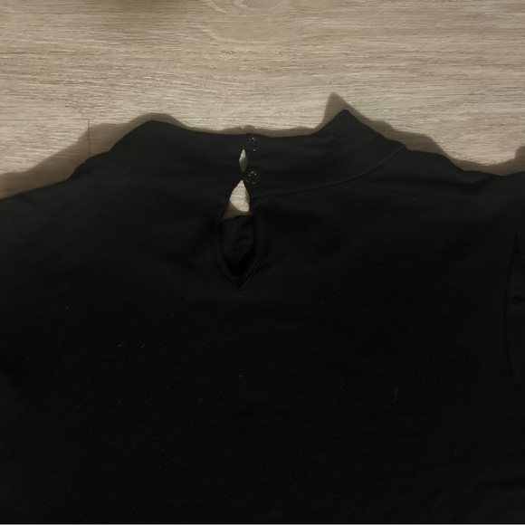 Walter Baker ruched long sleeve top women’s L Black Quiet luxury minimalist - Picture 8 of 12